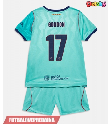 Lacne Dětský Futbalové dres Barcelona Anthony Gordon #17 2026-27 Krátky Rukáv - Tretina (+ trenírky)